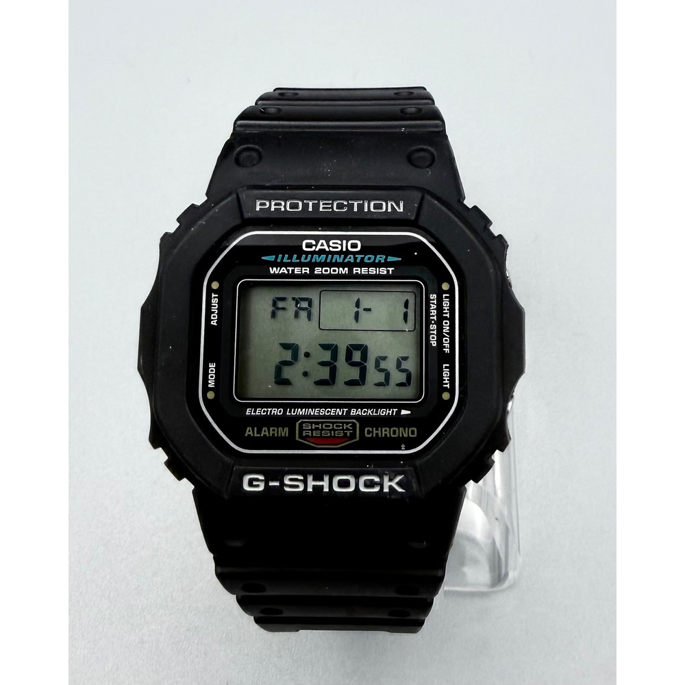 Casio G-Shock DW-5600E 3229 Black Digital Watch 200M Illuminator Working